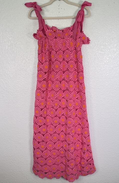 j.marie Dresses & Skirts - J.Marie Lele Dress Women XS Maxi Pink Daisy Floral Boho Sundress Tie Strap NEW